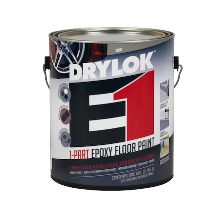 Drylok Drylok E1 Semi-Gloss Gray Acrylic Epoxy Blend Epoxy Floor Paint 1 gal 23713